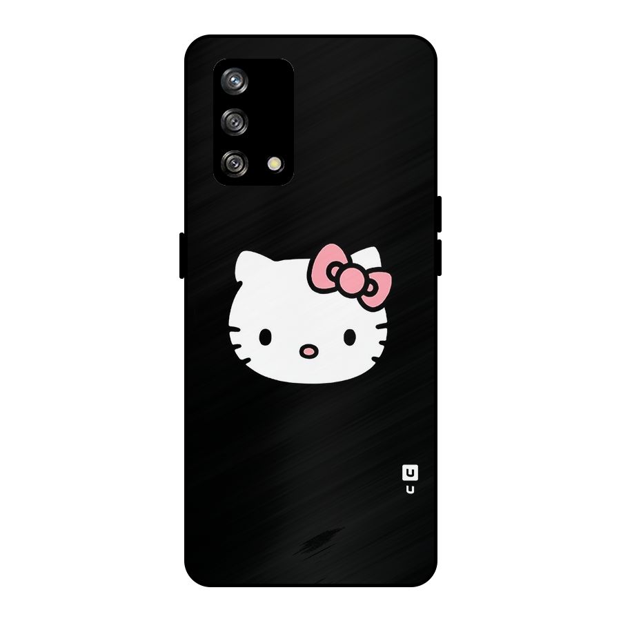 Kitty Cute Metal Back Case for Oppo F19