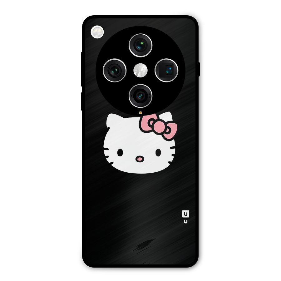Kitty Cute Metal Back Case for Oppo Find X8 Pro