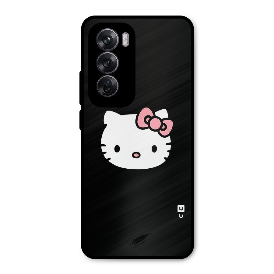 Kitty Cute Metal Back Case for Oppo Reno12 Pro