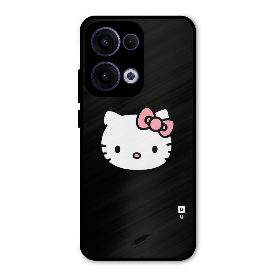 Kitty Cute Metal Back Case for Oppo Reno13