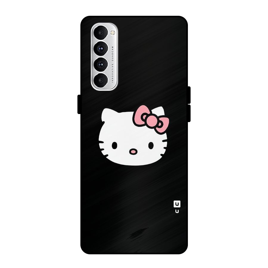 Kitty Cute Metal Back Case for Oppo Reno4 Pro