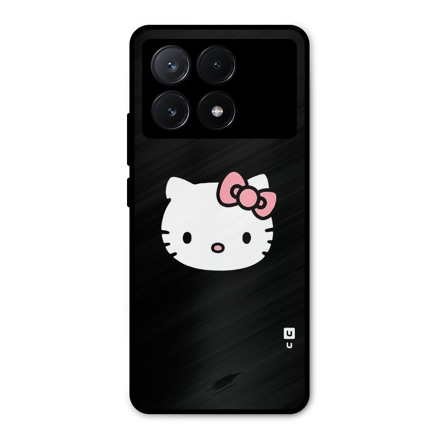 Kitty Cute Metal Back Case for Poco X6 Pro