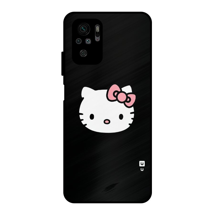 Kitty Cute Metal Back Case for Redmi Note 10S