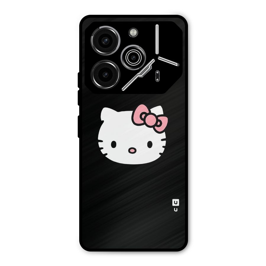 Kitty Cute Metal Back Case for Tecno Pova 6 Pro