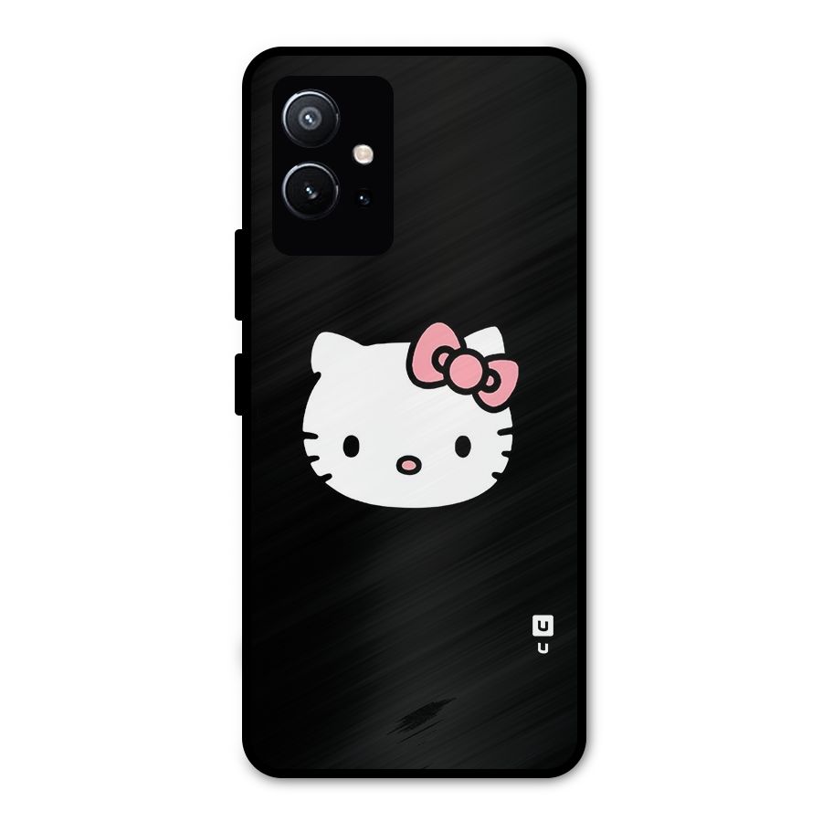 Kitty Cute Metal Back Case for Vivo T1 5G