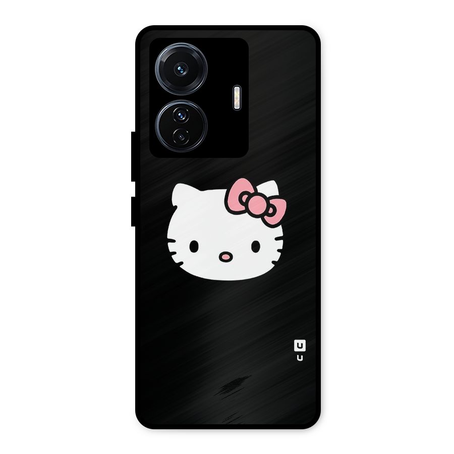 Kitty Cute Metal Back Case for Vivo T1 Pro