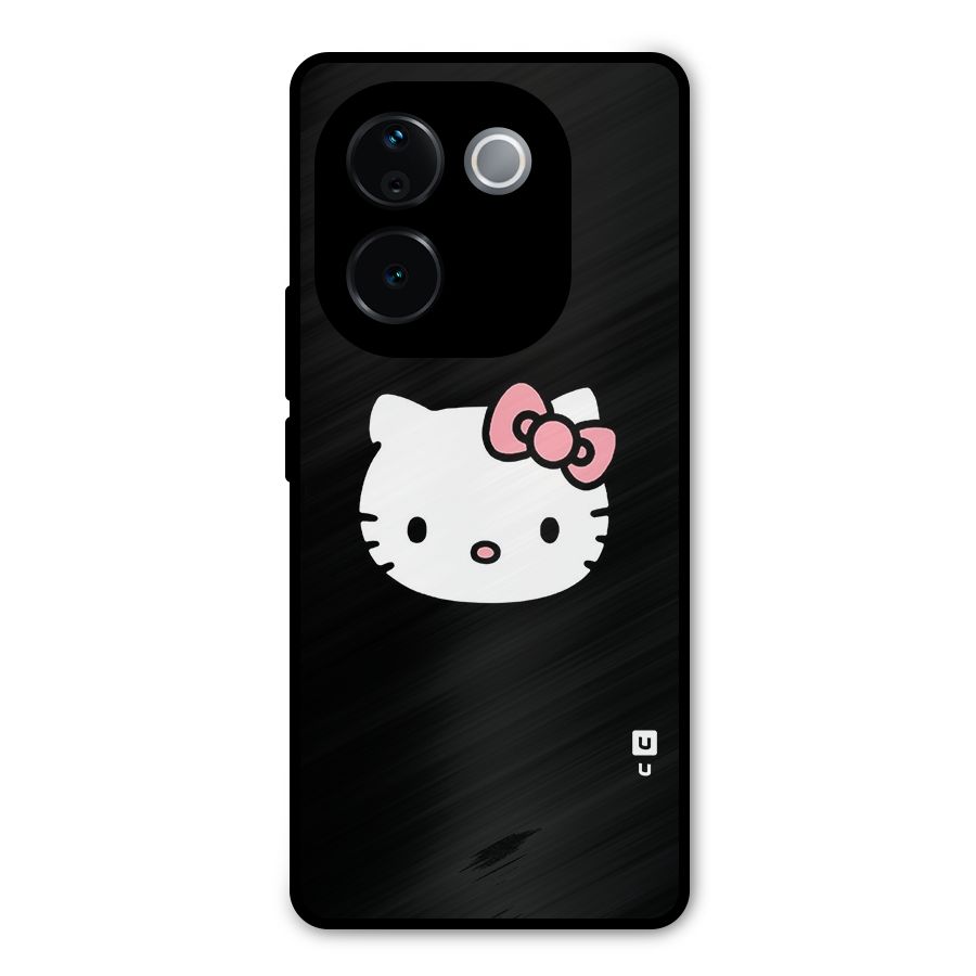 Kitty Cute Metal Back Case for Vivo T3 Pro