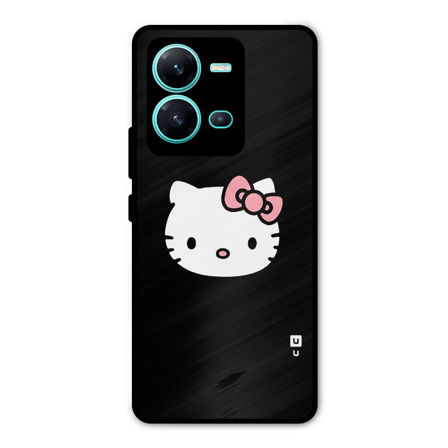 Kitty Cute Metal Back Case for Vivo V25