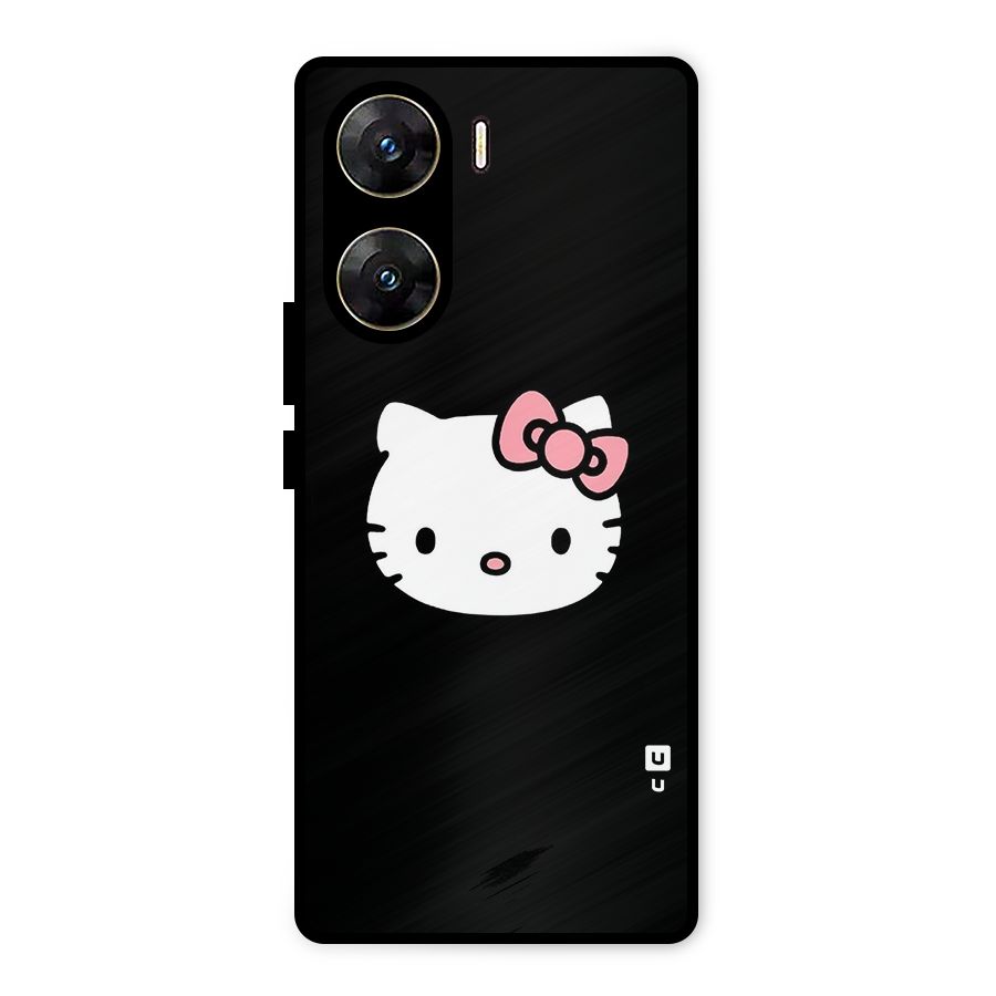 Kitty Cute Metal Back Case for Vivo V29e