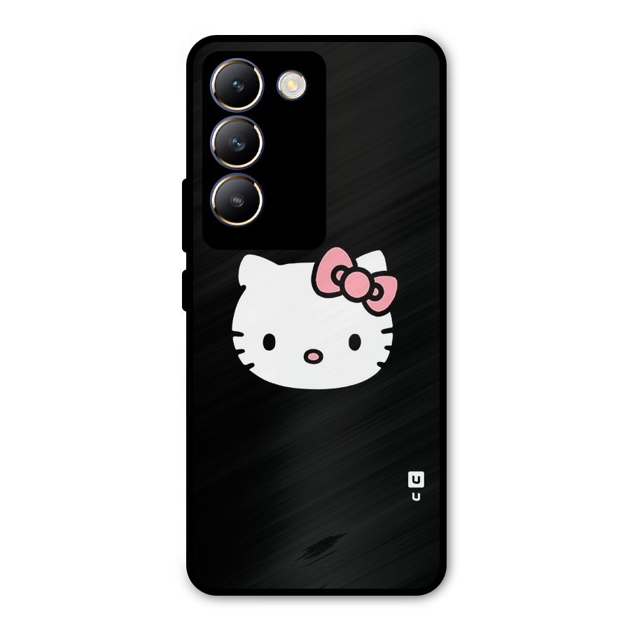 Kitty Cute Metal Back Case for Vivo Y200e