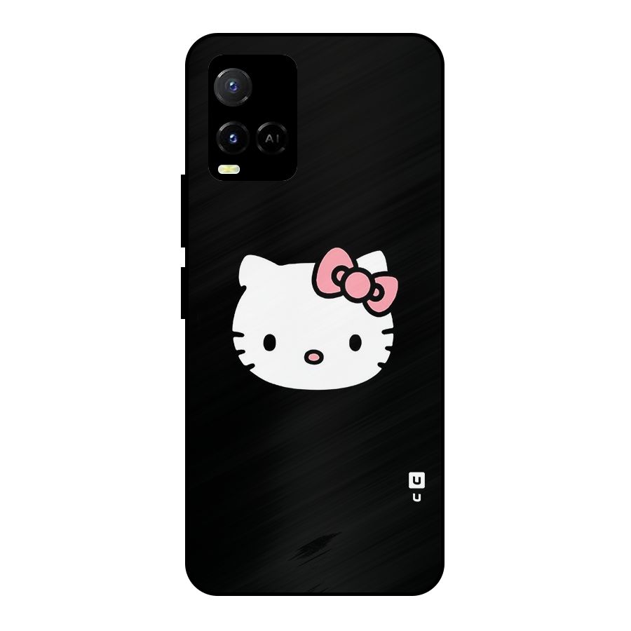 Kitty Cute Metal Back Case for Vivo Y21