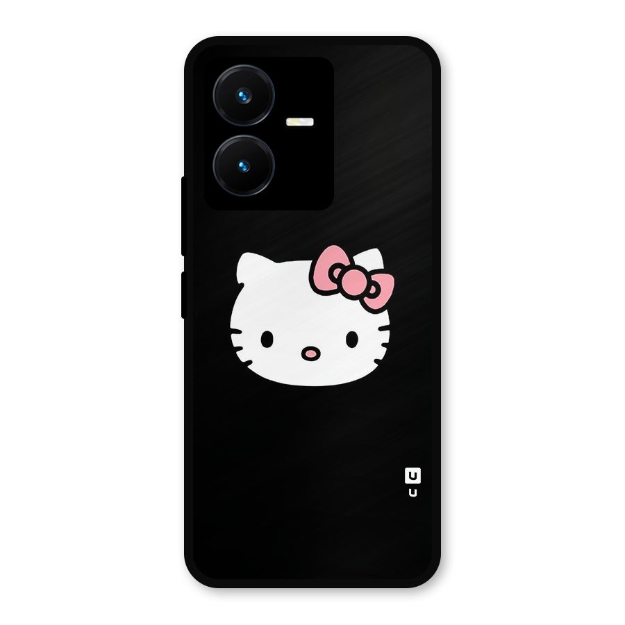 Kitty Cute Metal Back Case for Vivo Y22