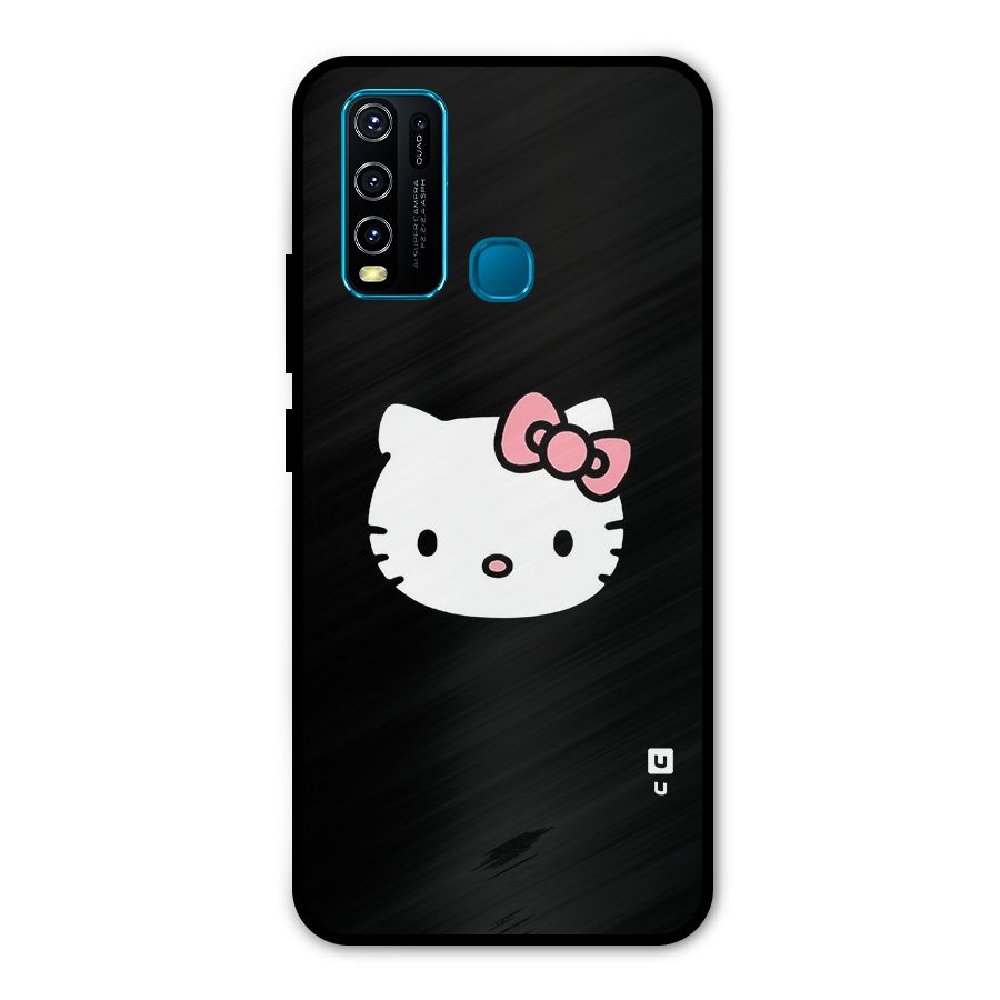 Kitty Cute Metal Back Case for Vivo Y30