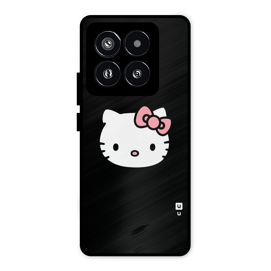 Kitty Cute Metal Back Case for Xiaomi 14 Pro