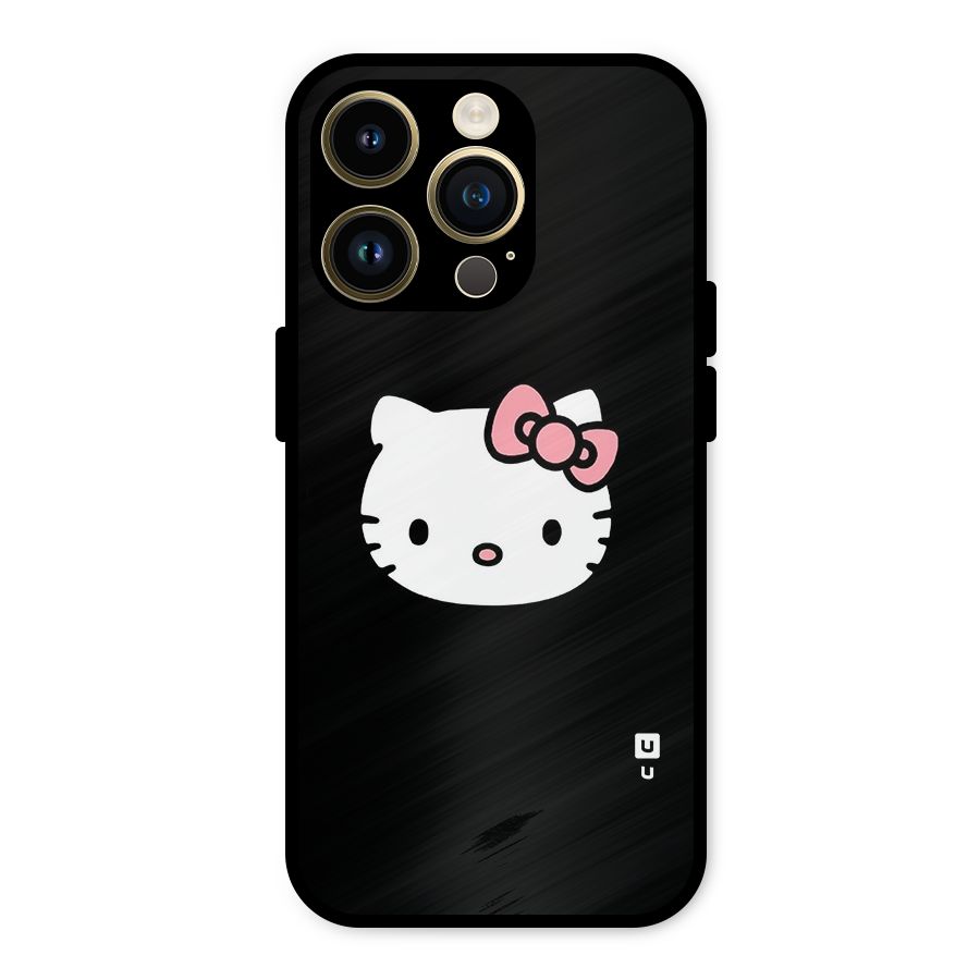 Kitty Cute Metal Back Case for iPhone 14 Pro