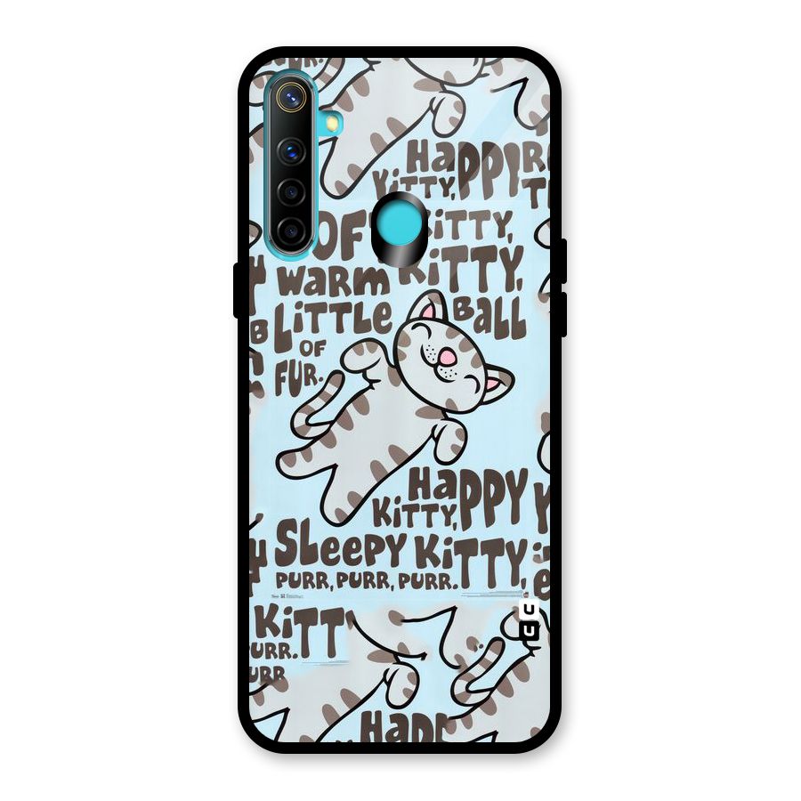 Kitty Pattern Glass Back Case for Realme Narzo 10