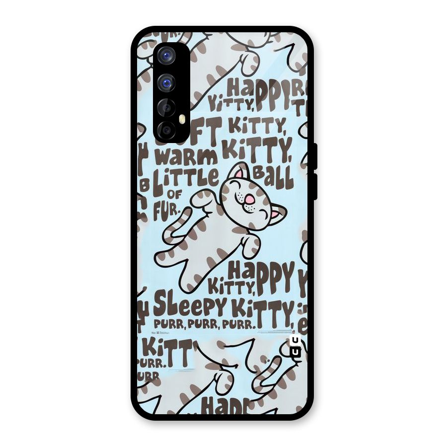 Kitty Pattern Glass Back Case for Realme Narzo 20 Pro