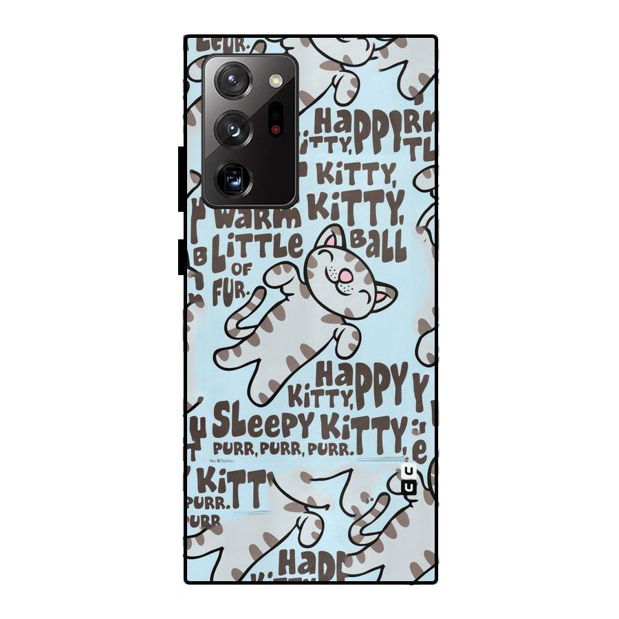Kitty Pattern Metal Back Case for Galaxy Note 20 Ultra 5G