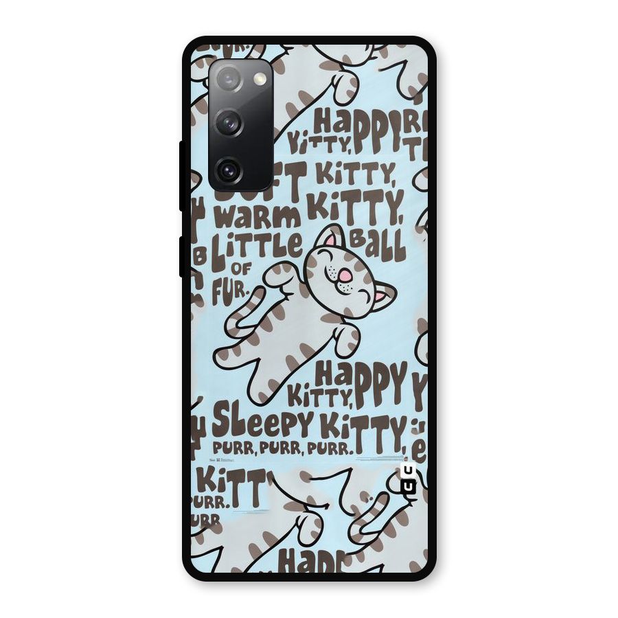 Kitty Pattern Metal Back Case for Galaxy S20 FE 5G