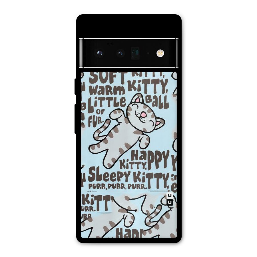 Kitty Pattern Metal Back Case for Google Pixel 6 Pro