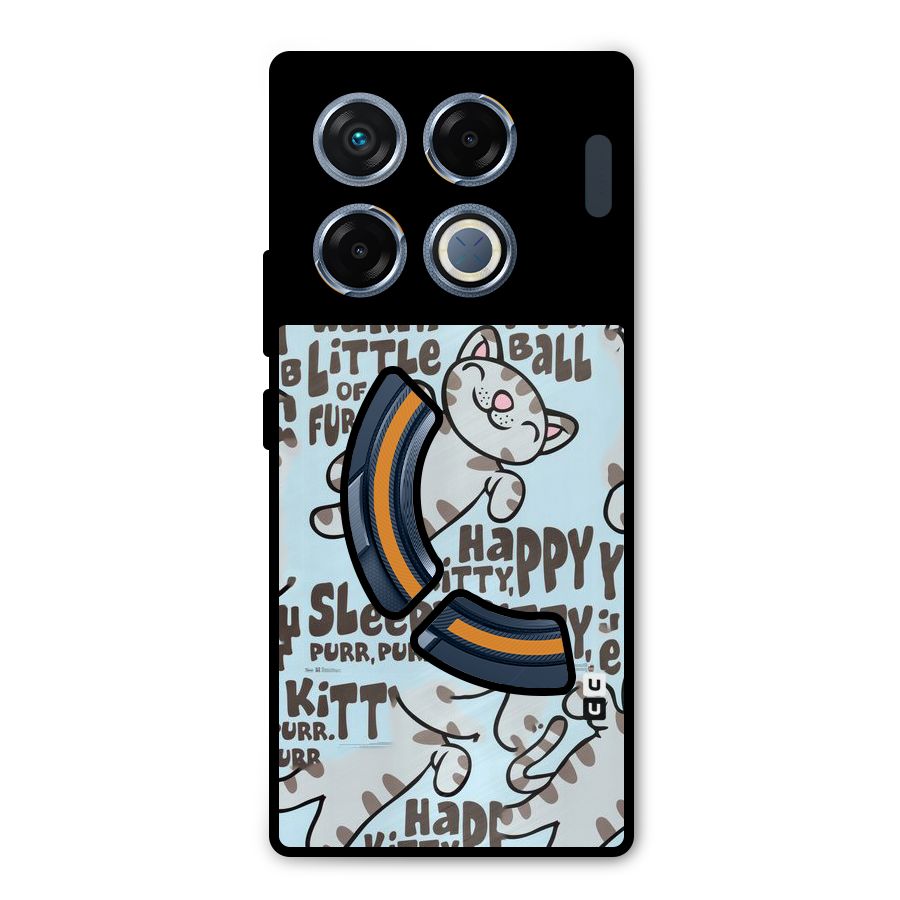 Kitty Pattern Metal Back Case for Infinix GT 20 Pro