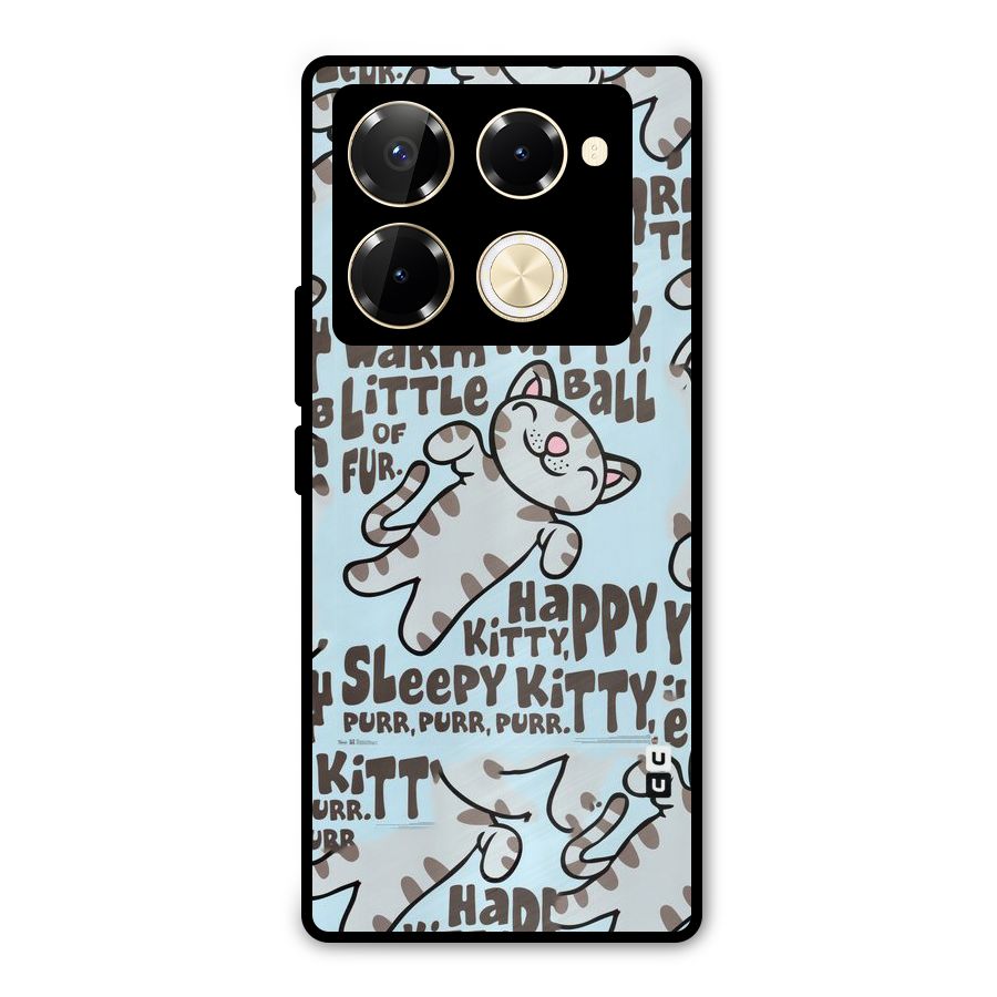 Kitty Pattern Metal Back Case for Infinix Note 40 Pro