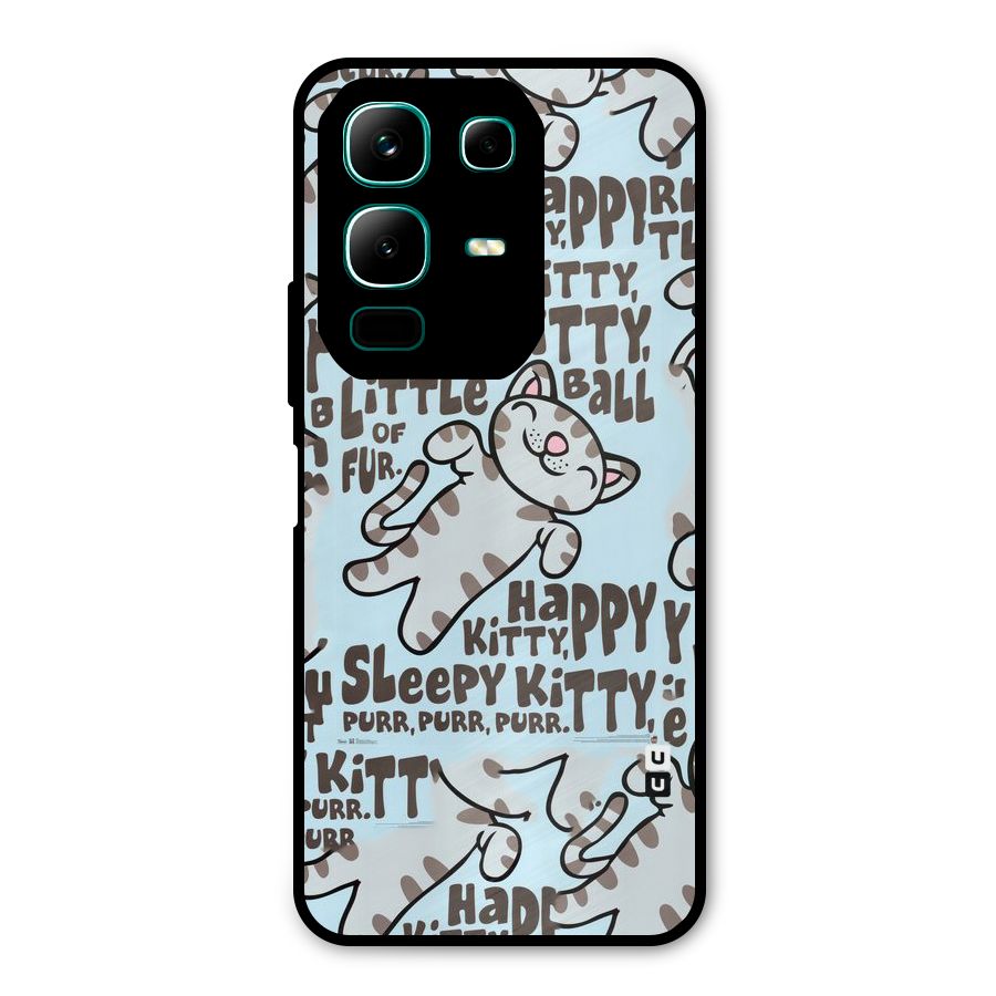 Kitty Pattern Metal Back Case for Infinix Note 50x