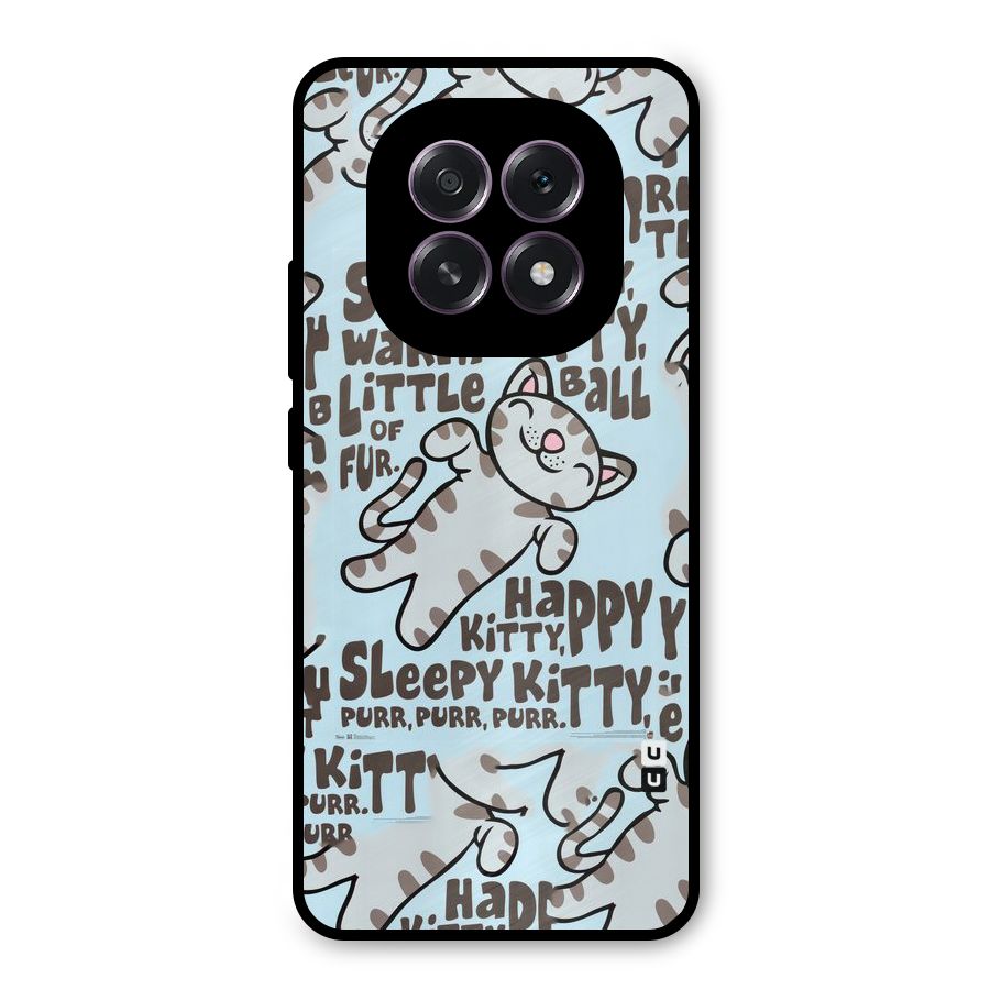 Kitty Pattern Metal Back Case for Oppo F29