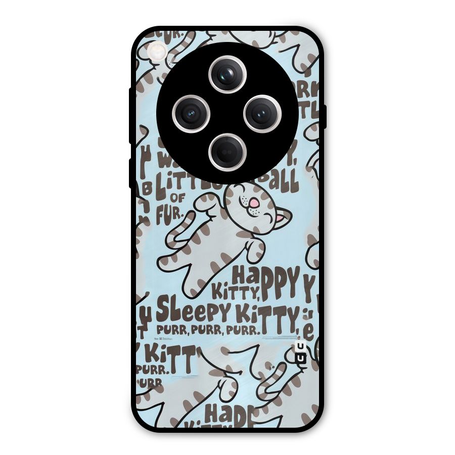 Kitty Pattern Metal Back Case for Oppo Find X8