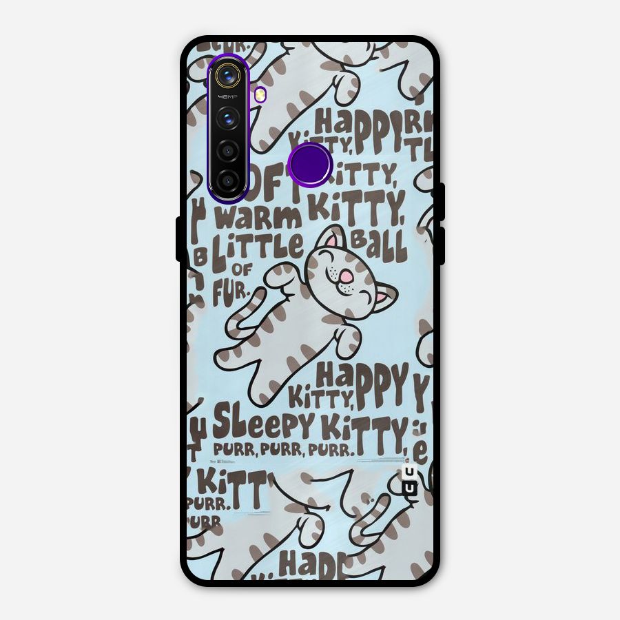 Kitty Pattern Metal Back Case for Realme 5 Pro