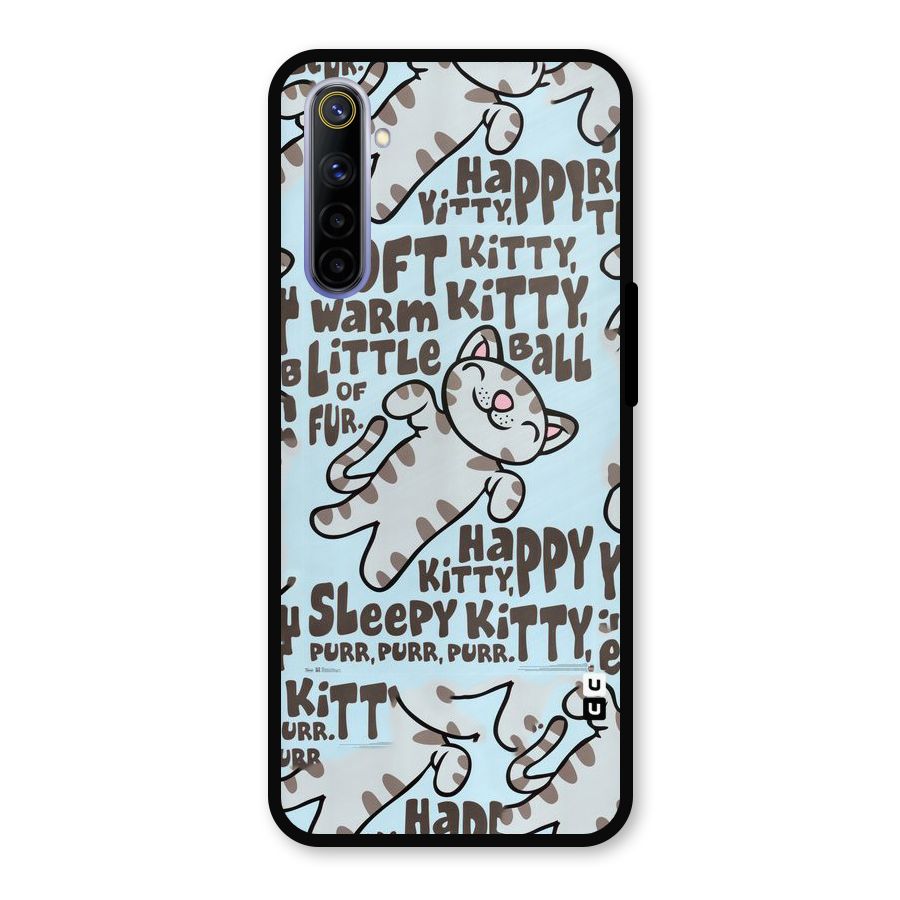 Kitty Pattern Metal Back Case for Realme 6