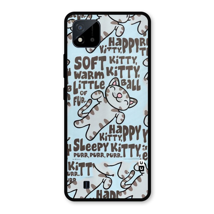 Kitty Pattern Metal Back Case for Realme C11 2021