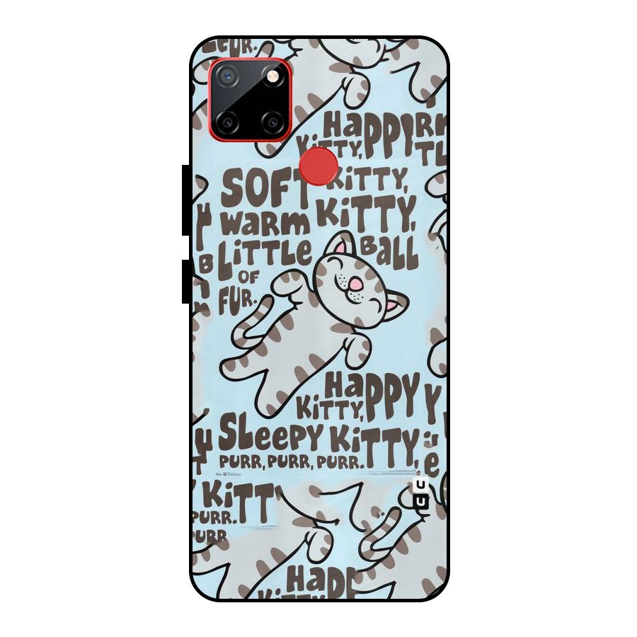Kitty Pattern Metal Back Case for Realme C12