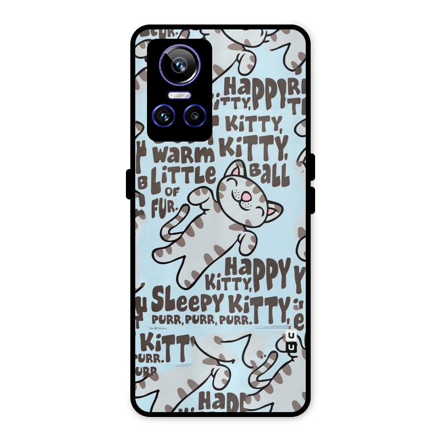Kitty Pattern Metal Back Case for Realme GT Neo 3