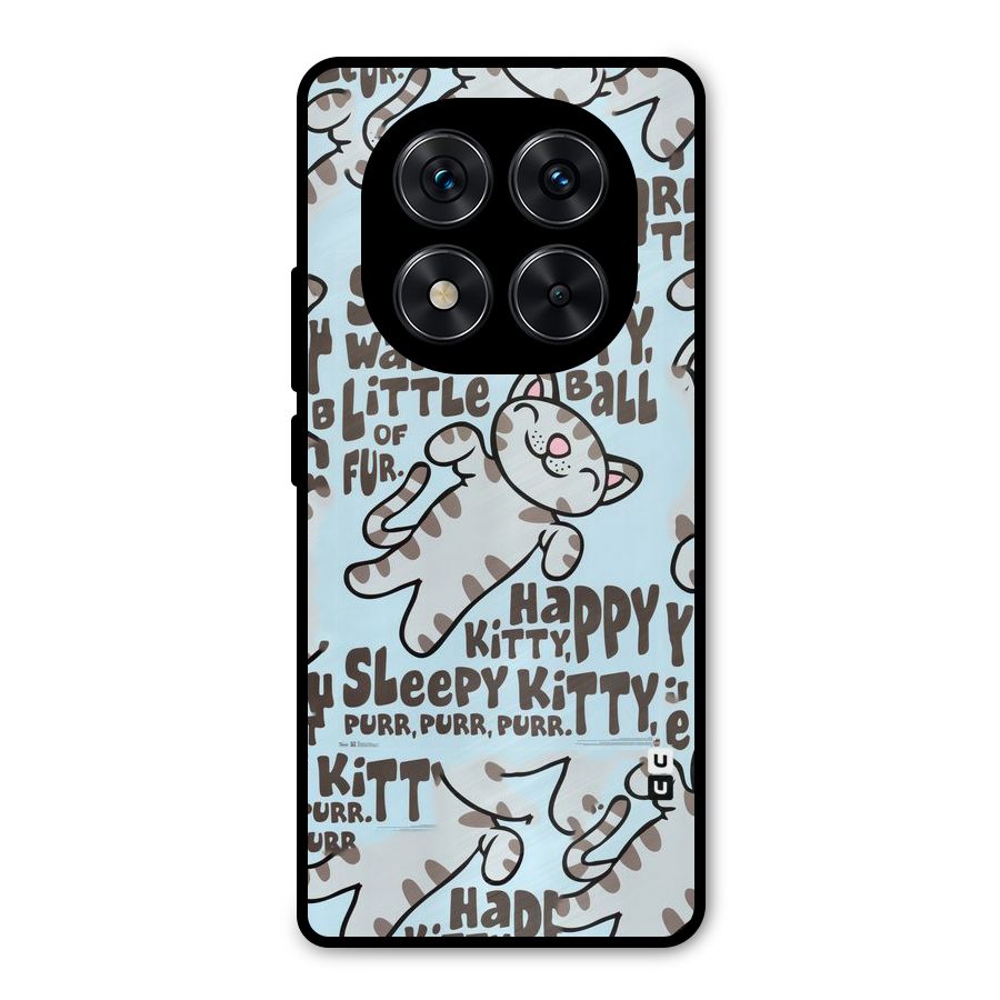 Kitty Pattern Metal Back Case for Redmi Note 14 Pro 5G