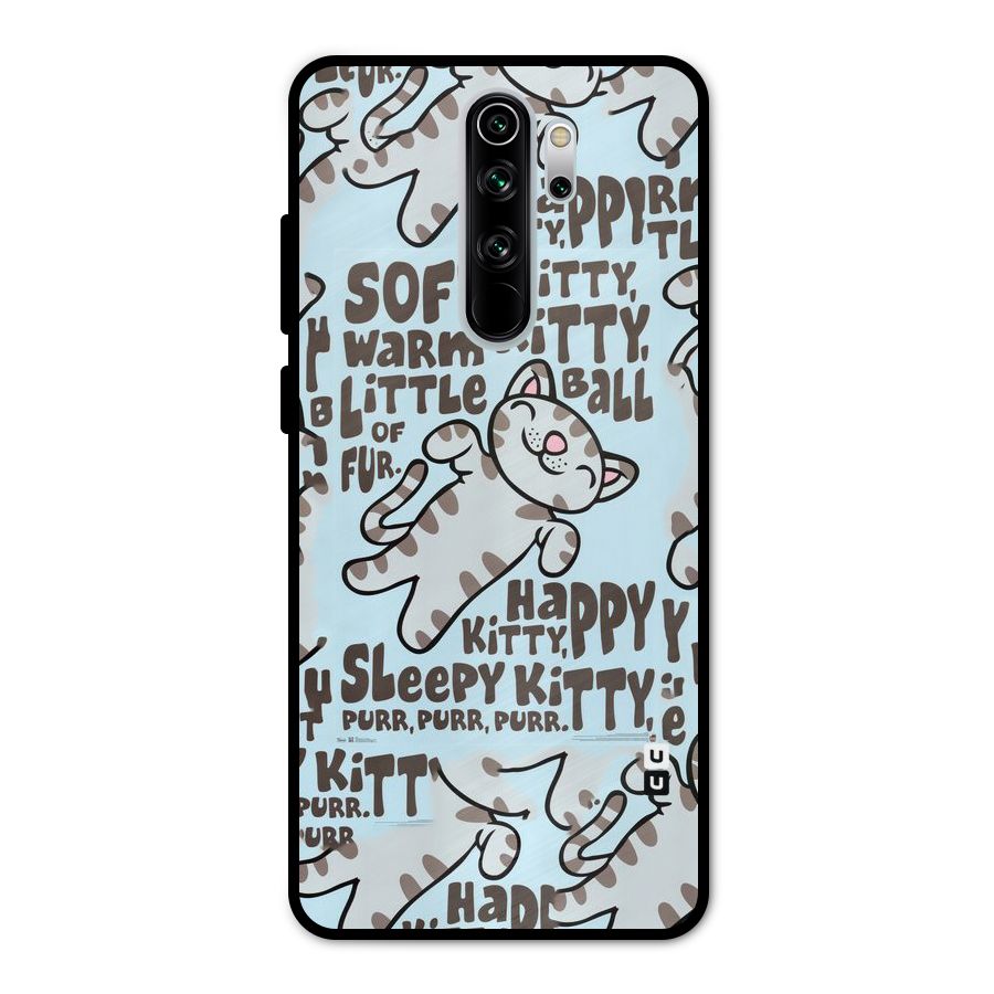 Kitty Pattern Metal Back Case for Redmi Note 8 Pro