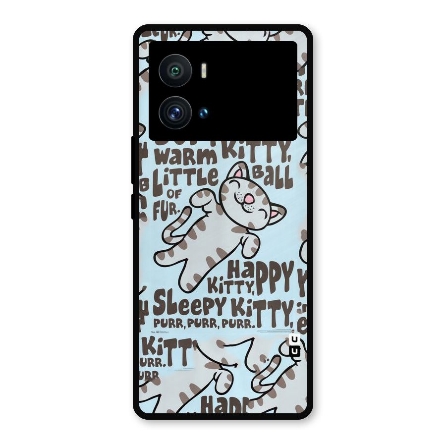 Kitty Pattern Metal Back Case for iQOO 9 Pro