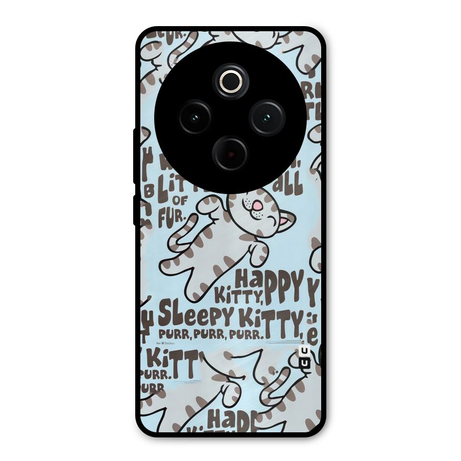 Kitty Pattern Metal Back Case for iQOO Z10