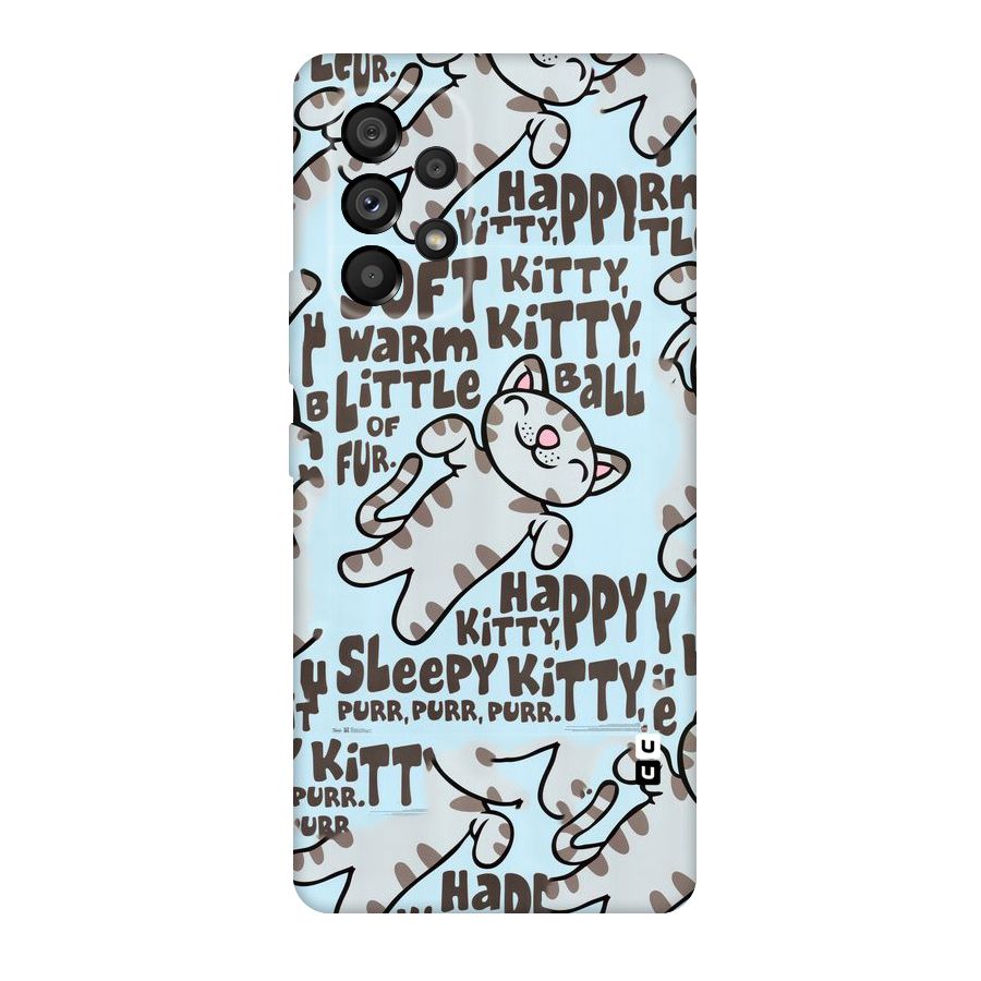 Kitty Pattern Original Polycarbonate Back Case for Galaxy A53 5G