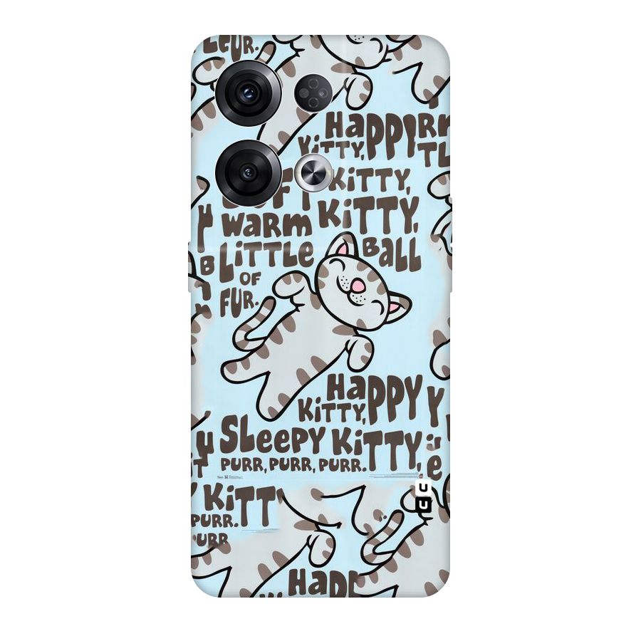 Kitty Pattern Original Polycarbonate Back Case for Oppo Reno8 Pro 5G