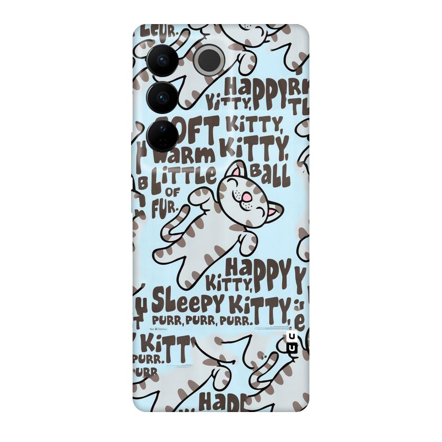 Kitty Pattern Original Polycarbonate Back Case for Vivo V27