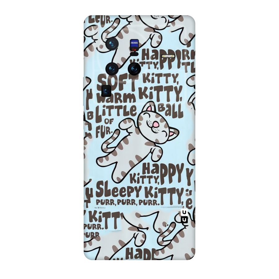 Kitty Pattern Original Polycarbonate Back Case for Vivo X80
