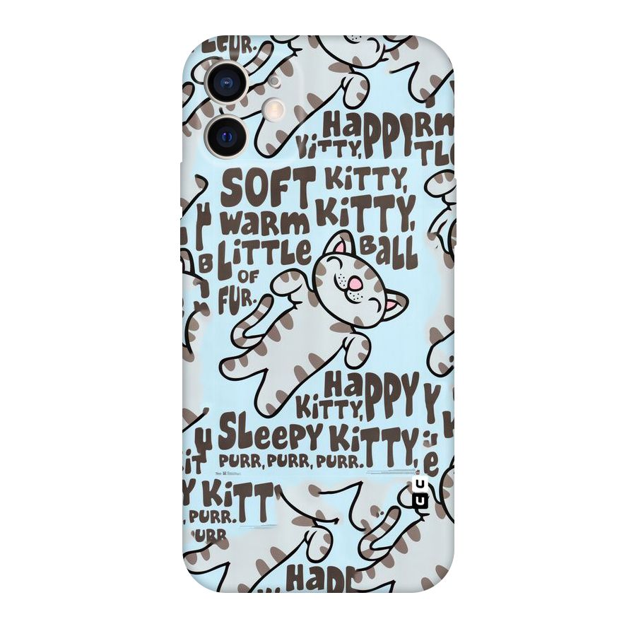 Kitty Pattern Original Polycarbonate Back Case for iPhone 12