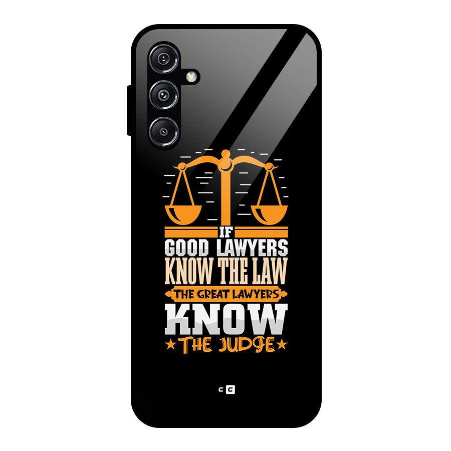 Know The Judge Glass Back Case for Galaxy M34 5G