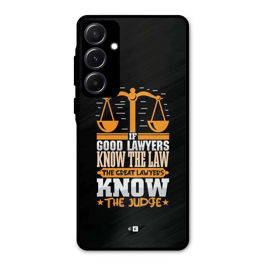 Know The Judge Metal Back Case for Galaxy A55
