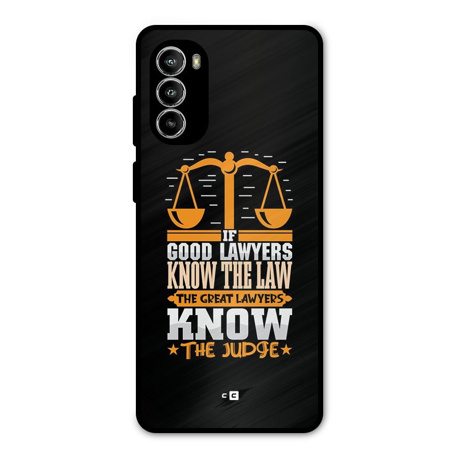 Know The Judge Metal Back Case for Moto G52