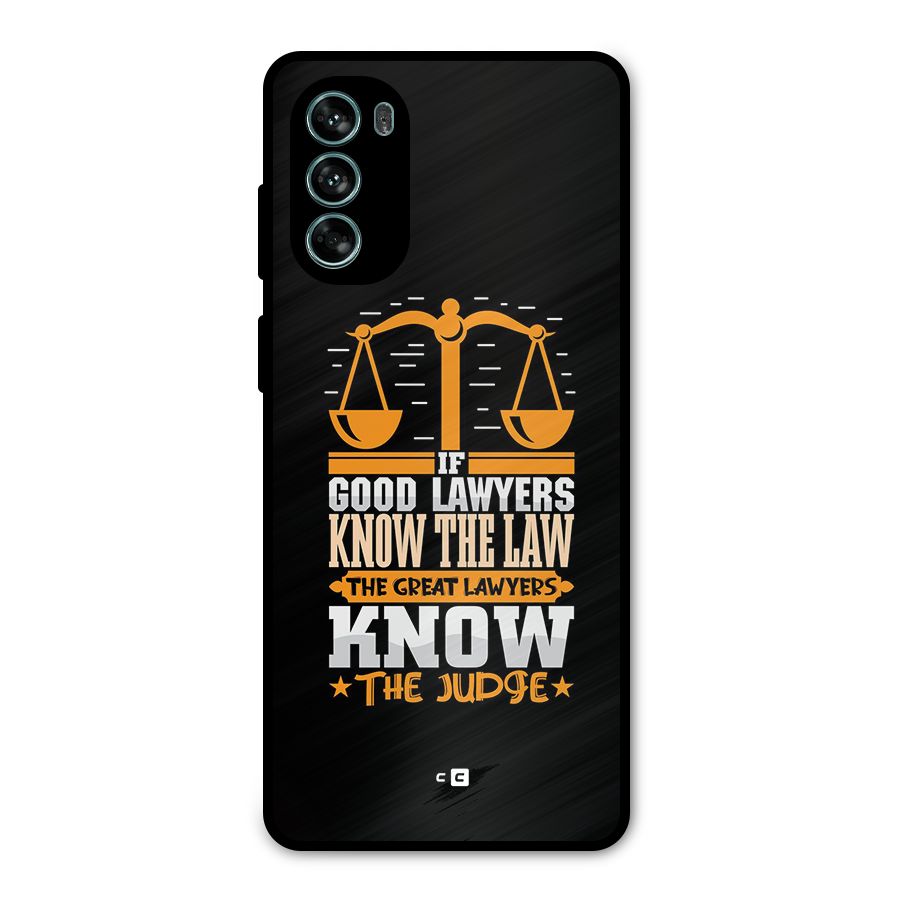 Know The Judge Metal Back Case for Moto G62