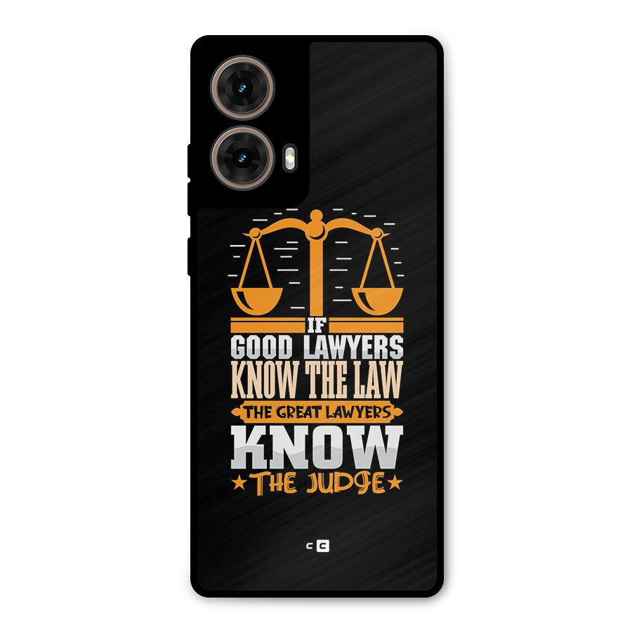 Know The Judge Metal Back Case for Moto G85