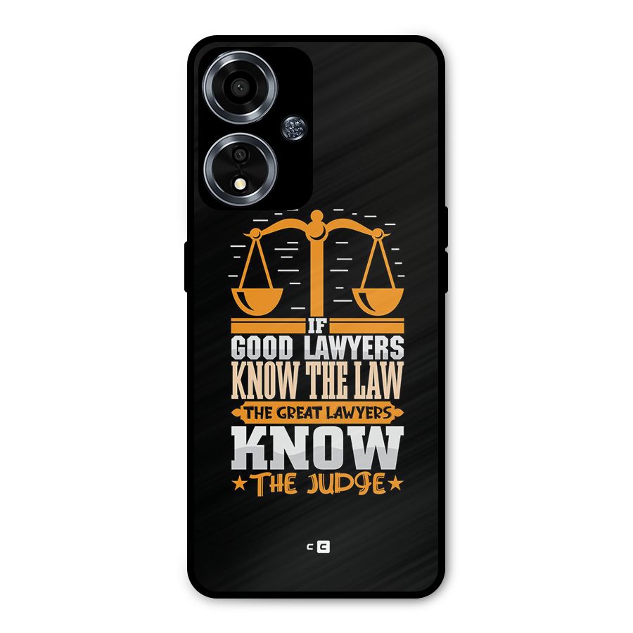 Know The Judge Metal Back Case for Oppo A59