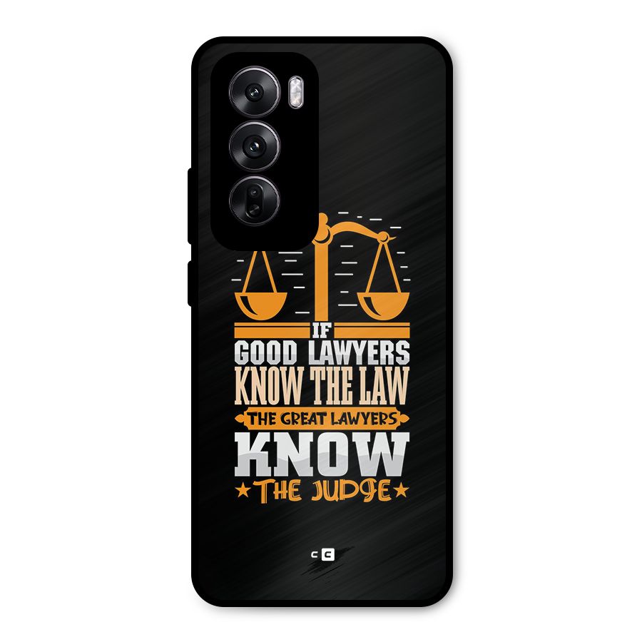 Know The Judge Metal Back Case for Oppo Reno12